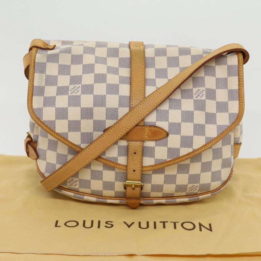 Saumur 30 Damier Azur Shoulder Bag - Picture 11 of 11